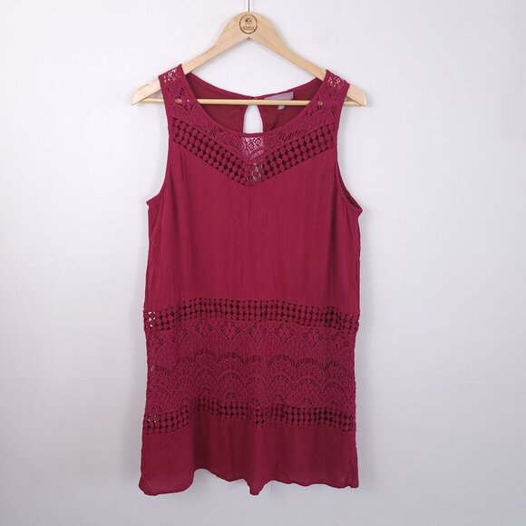 Harper Sleeveless Lace Boho Style Dress size L - Picture 1 of 7